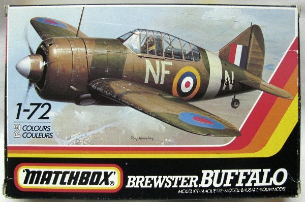 Matchbox 1/72 Brewster F2A Buffalo  or B339D New Zealand or Dutch East Indies Air Force, 40024 plastic model kit
